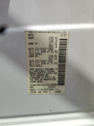 2020 NISSAN MURANO PLA 5N1AZ2DS7LN117806