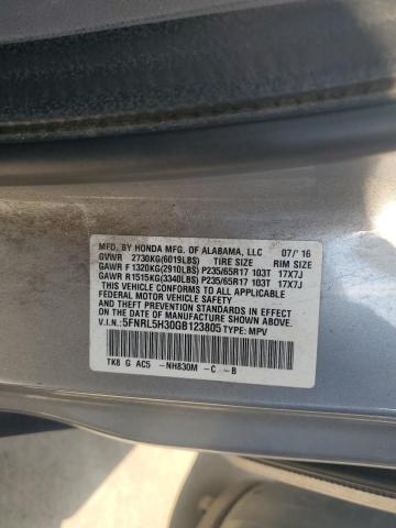 2016 HONDA ODYSSEY SE 5FNRL5H30GB123805