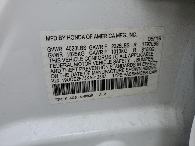 2019 ACURA ILX PREMIU - 19UDE2F73KA012337