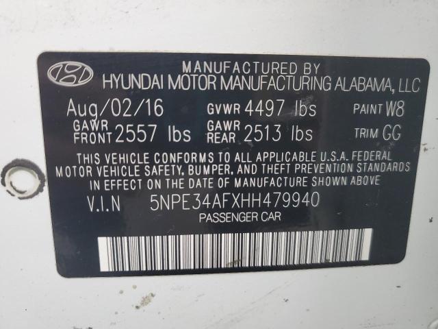 2017 HYUNDAI SONATA SPO 5NPE34AFXHH479940
