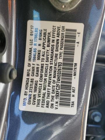 2017 HONDA CIVIC EX - 19XFC2F74HE026783