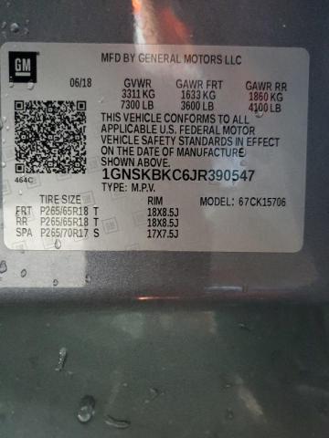 2018 CHEVROLET TAHOE K150 - 1GNSKBKC6JR390547