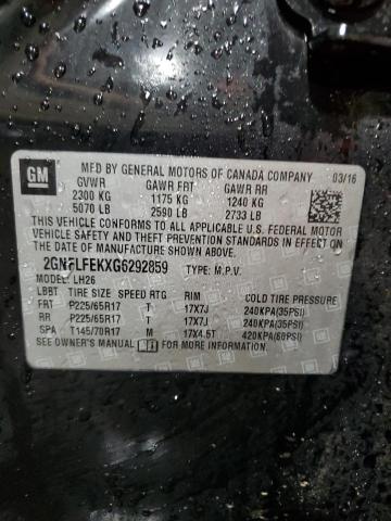 2016 CHEVROLET EQUINOX LT - 2GNFLFEKXG6292859