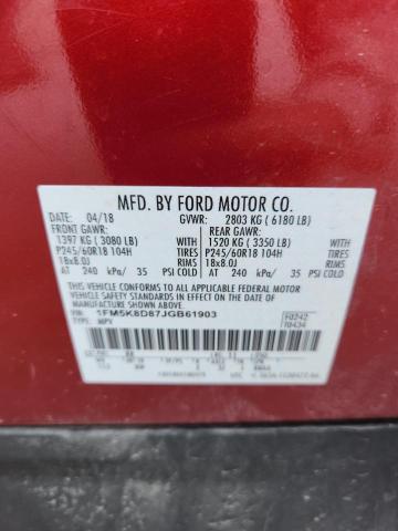 2018 FORD EXPLORER X 1FM5K8D87JGB61903