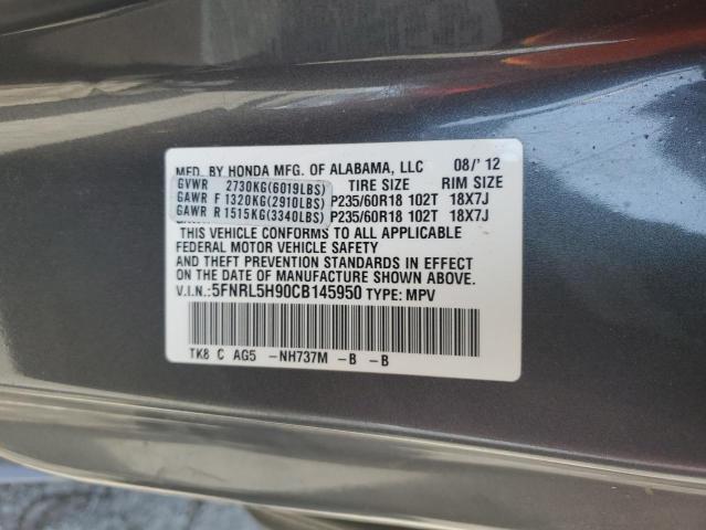 2012 HONDA ODYSSEY TO - 5FNRL5H90CB145950