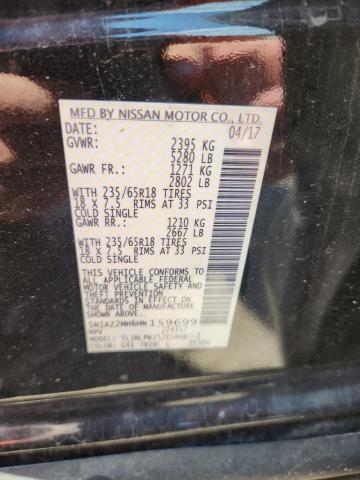 2017 NISSAN MURANO S 5N1AZ2MH6HN159699