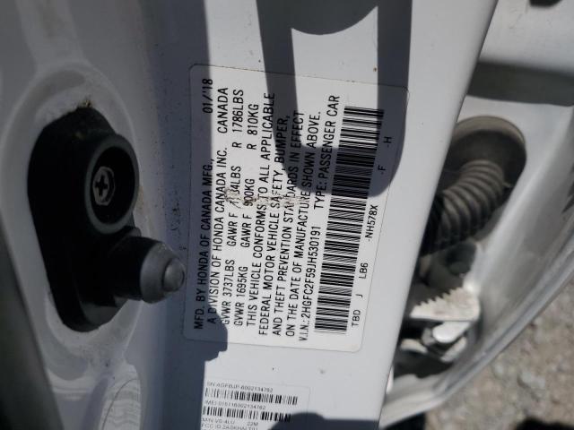 2018 HONDA CIVIC LX 2HGFC2F59JH530191