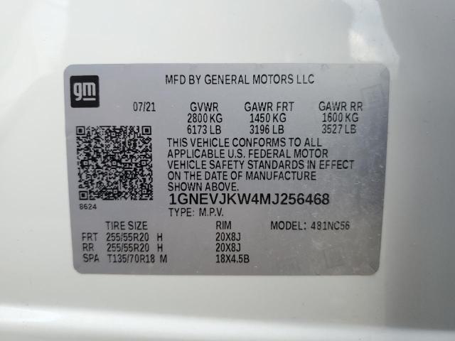 2021 CHEVROLET TRAVERSE R 1GNEVJKW4MJ256468
