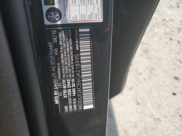 2016 MERCEDES-BENZ S 550 WDDUG8CB6GA218995