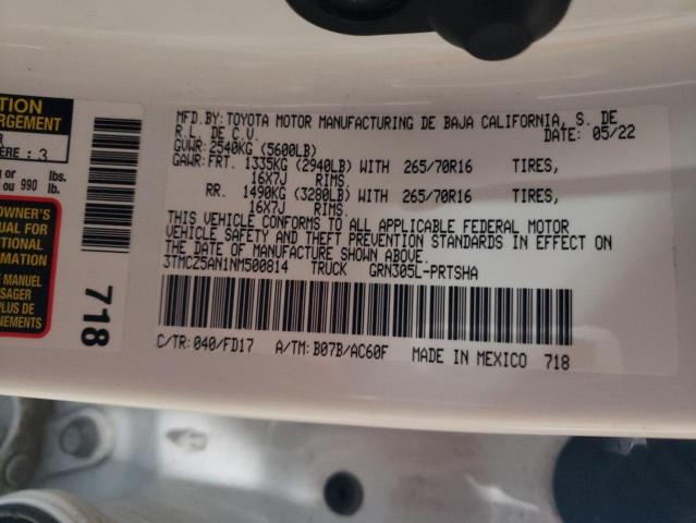 2022 TOYOTA TACOMA DOU 3TMCZ5AN1NM500814