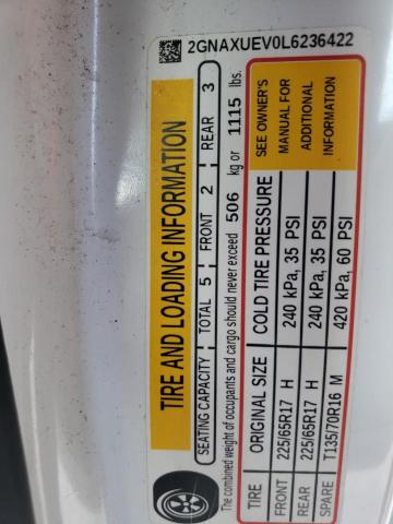 2020 CHEVROLET EQUINOX LT 2GNAXUEV0L6236422