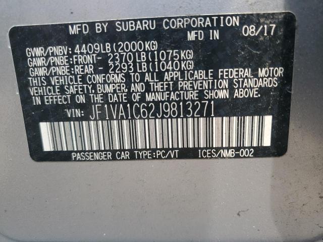 2018 SUBARU WRX PREMIU JF1VA1C62J9813271
