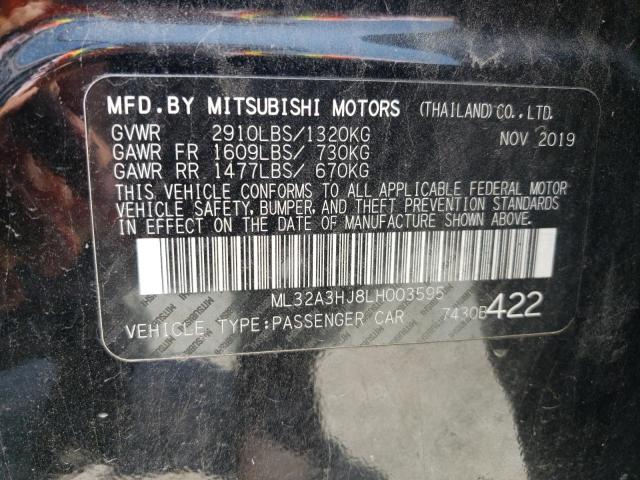 2020 MITSUBISHI MIRAGE ES ML32A3HJ8LH003595
