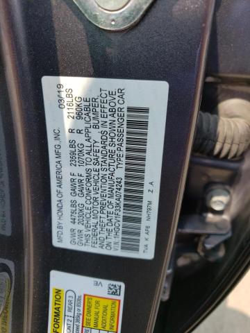 2019 HONDA ACCORD SPO - 1HGCV1F33KA074243