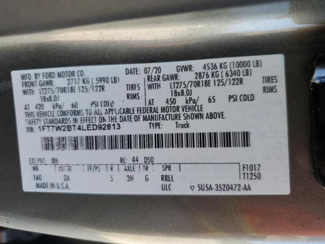 2020 FORD F250 SUPER - 1FT7W2BT4LED92813
