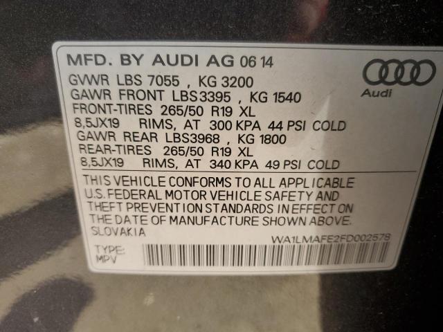 2015 AUDI Q7 TDI PRE - WA1LMAFE2FD002578