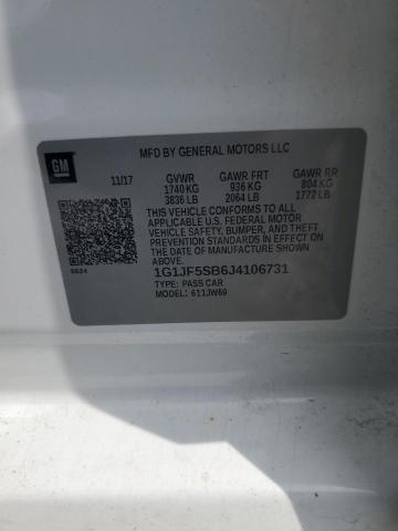2018 CHEVROLET SONIC PREM 1G1JF5SB6J4106731