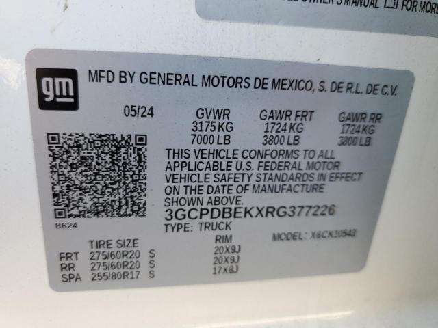 2024 CHEVROLET SILVERADO 3GCPDBEKXRG377226