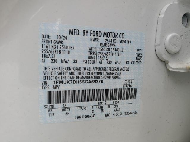 2025 FORD EXPLORER A 1FMUK7DH6SGA68376