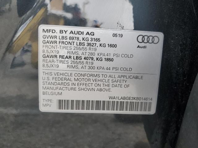 2019 AUDI E-TRON PRE WA1LABGE3KB014614