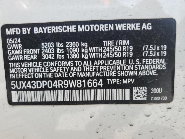 2024 BMW X3 SDRIVE3 - 5UX43DP04R9W81664