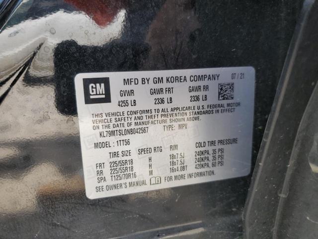 2022 CHEVROLET TRAILBLAZE - KL79MTSL0NB042567