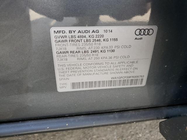 2015 AUDI Q3 PRESTIG WA1GFCFS9FR005753