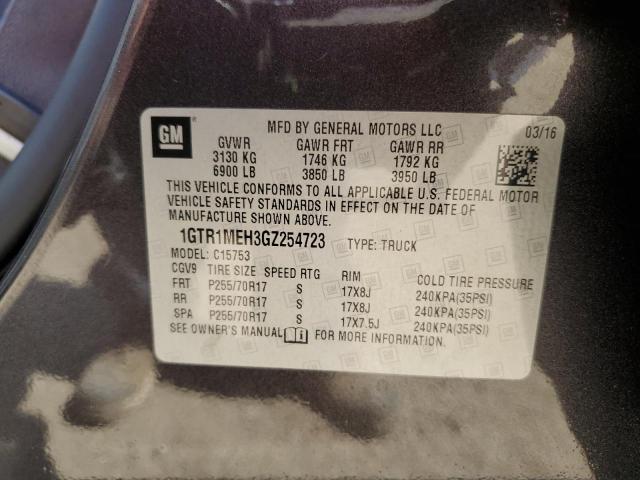 2016 GMC SIERRA C15 1GTR1MEH3GZ254723