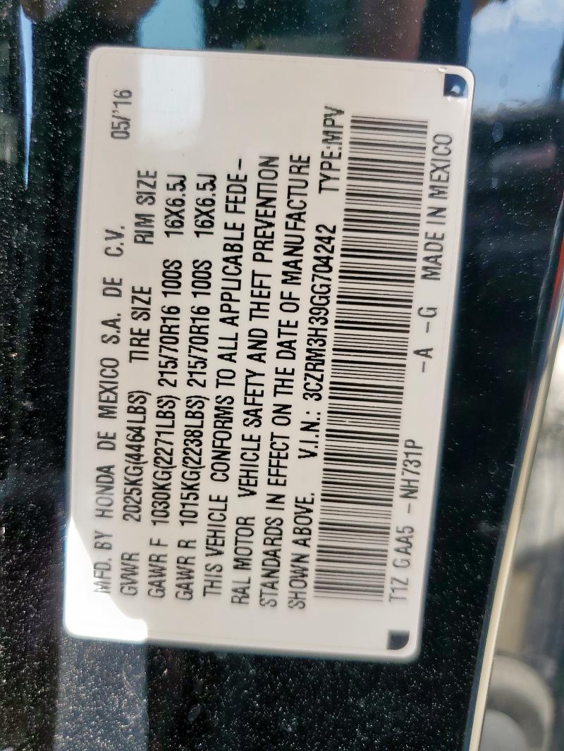 2016 HONDA CR-V LX - 3CZRM3H39GG704242