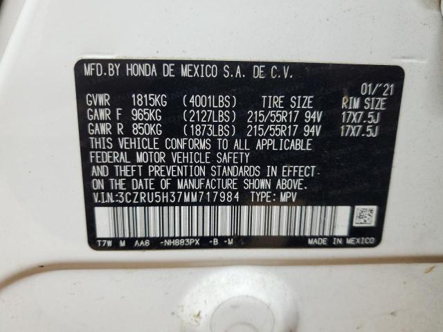 2021 HONDA HRV 3CZRU5H37MM717984