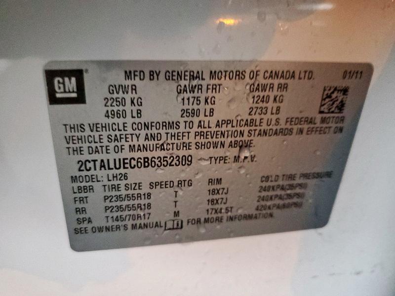 2011 GMC TERRAIN SL - 2CTALUEC6B6352309