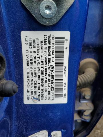 2017 HONDA CIVIC LX - 19XFC2F54HE026863