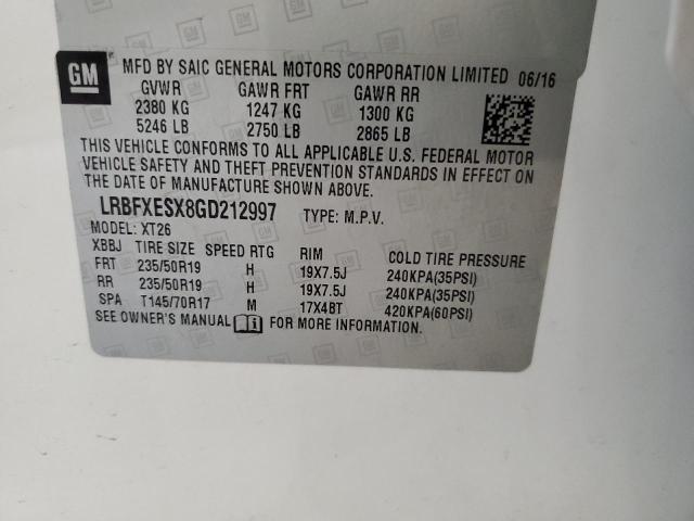 2016 BUICK ENVISION P - LRBFXESX8GD212997
