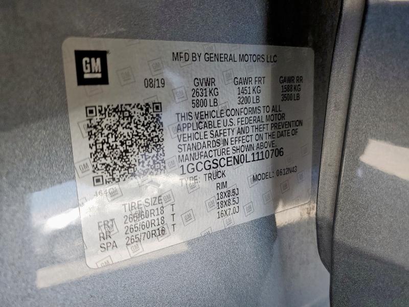 2020 CHEVROLET COLORADO L - 1GCGSCEN0L1110706