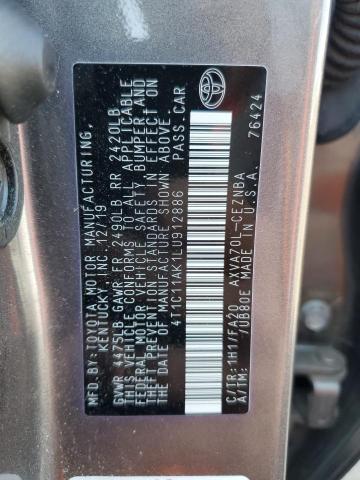 2020 TOYOTA CAMRY LE - 4T1C11AK1LU912886