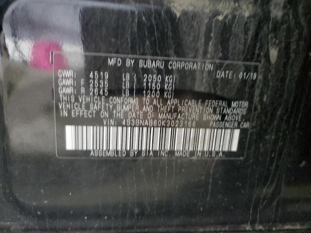 2019 SUBARU LEGACY 2.5 - 4S3BNAB60K3023166