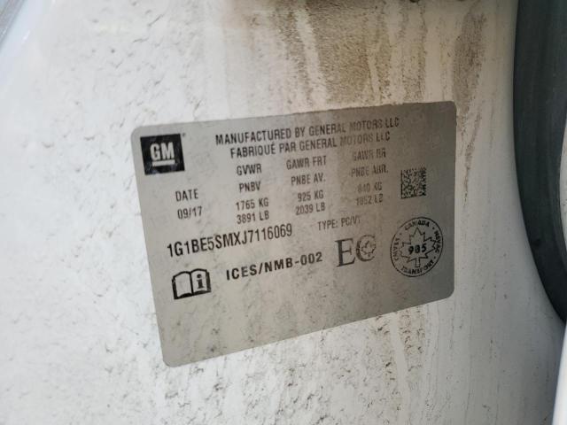 2018 CHEVROLET CRUZE LT 1G1BE5SMXJ7116069