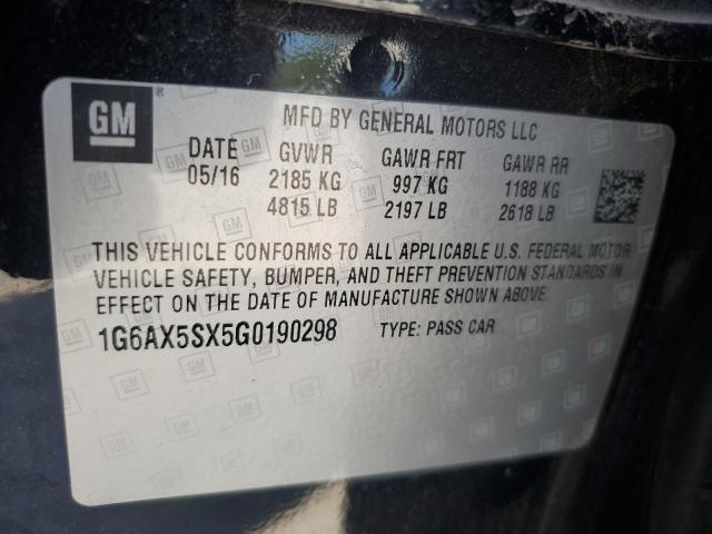 2016 CADILLAC CTS LUXURY - 1G6AX5SX5G0190298