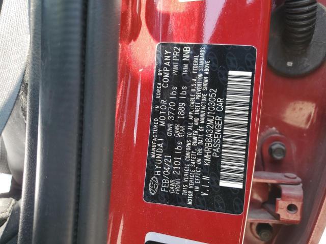 2021 HYUNDAI VENUE SE KMHRB8A32MU103052
