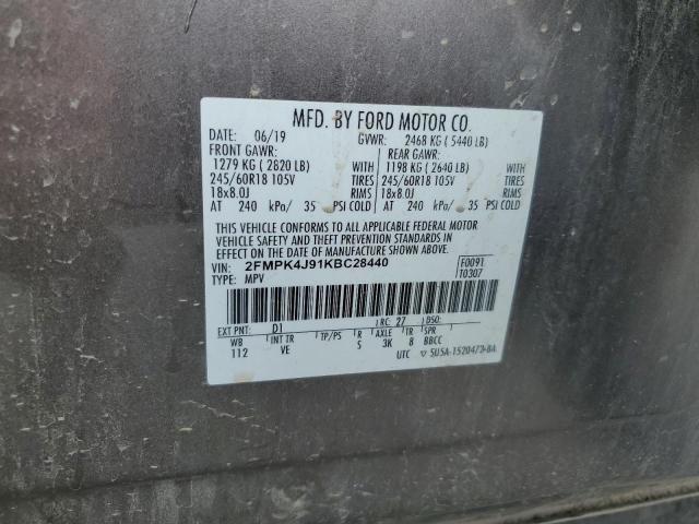 2019 FORD EDGE SEL - 2FMPK4J91KBC28440
