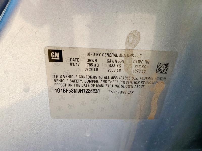2017 CHEVROLET CRUZE PREM 1G1BF5SM9H7226828