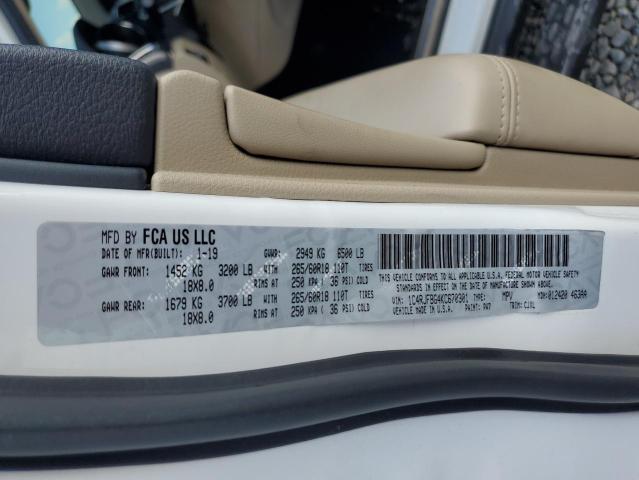 2019 JEEP CHEROKEE - 1C4RJFBG4KC670301