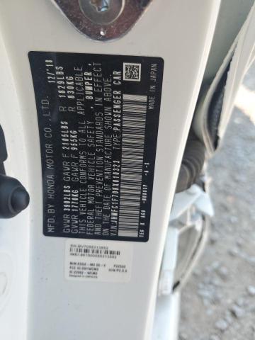 2019 HONDA CIVIC EXL JHMFC1F70KX010323