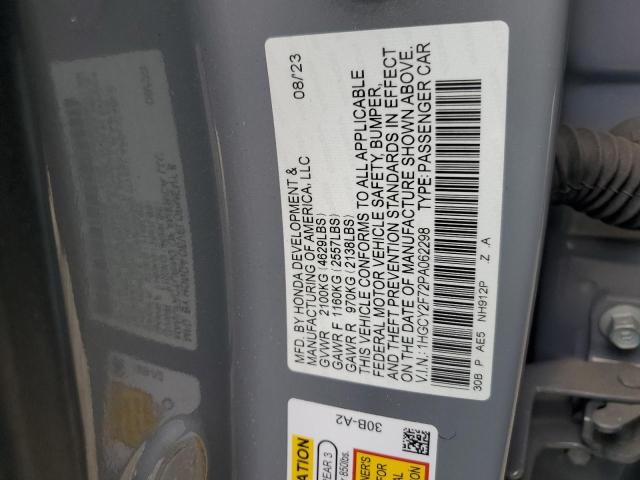 2023 HONDA ACCORD HYB 1HGCY2F72PA062298