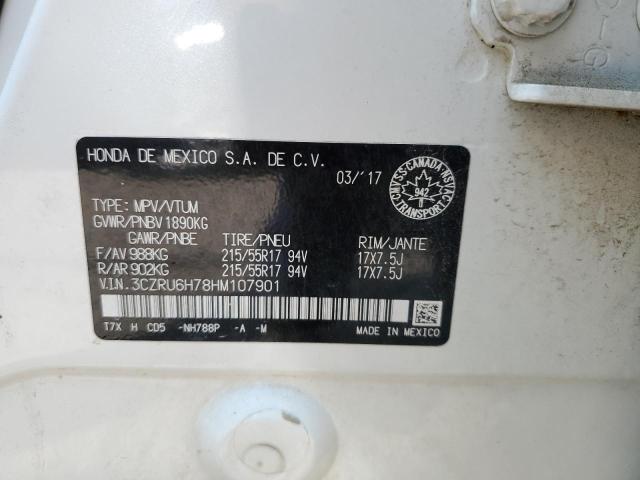2017 HONDA HR-V EXL 3CZRU6H78HM107901