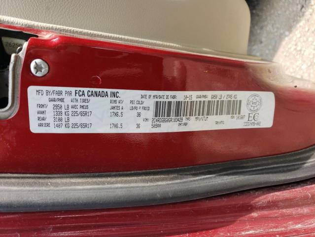 2016 DODGE GRAND CARA 2C4RDGBG0GR183429