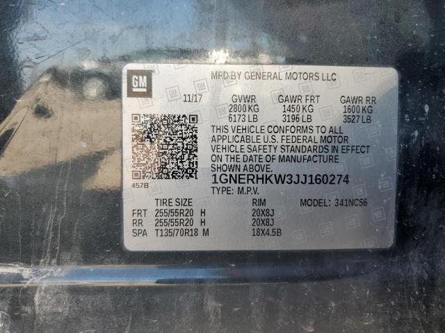 2018 CHEVROLET TRAVERSE L 1GNERHKW3JJ160274