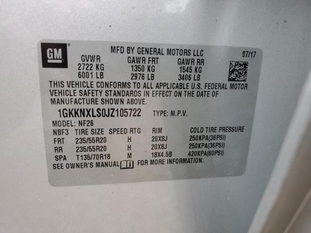 2018 GMC ACADIA DEN 1GKKNXLS0JZ105722