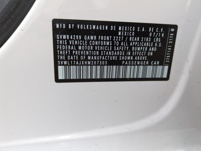 2017 VOLKSWAGEN JETTA SEL 3VWL17AJXHM207303
