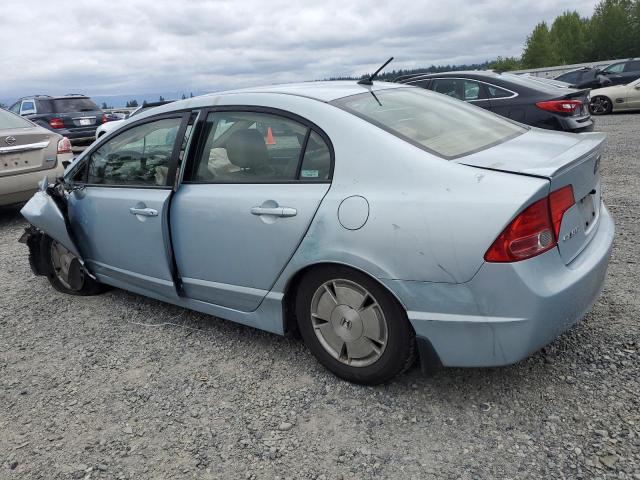 HONDA CIVIC HYBR 2006 blue  hybrid engine JHMFA36266S002686 photo #3
